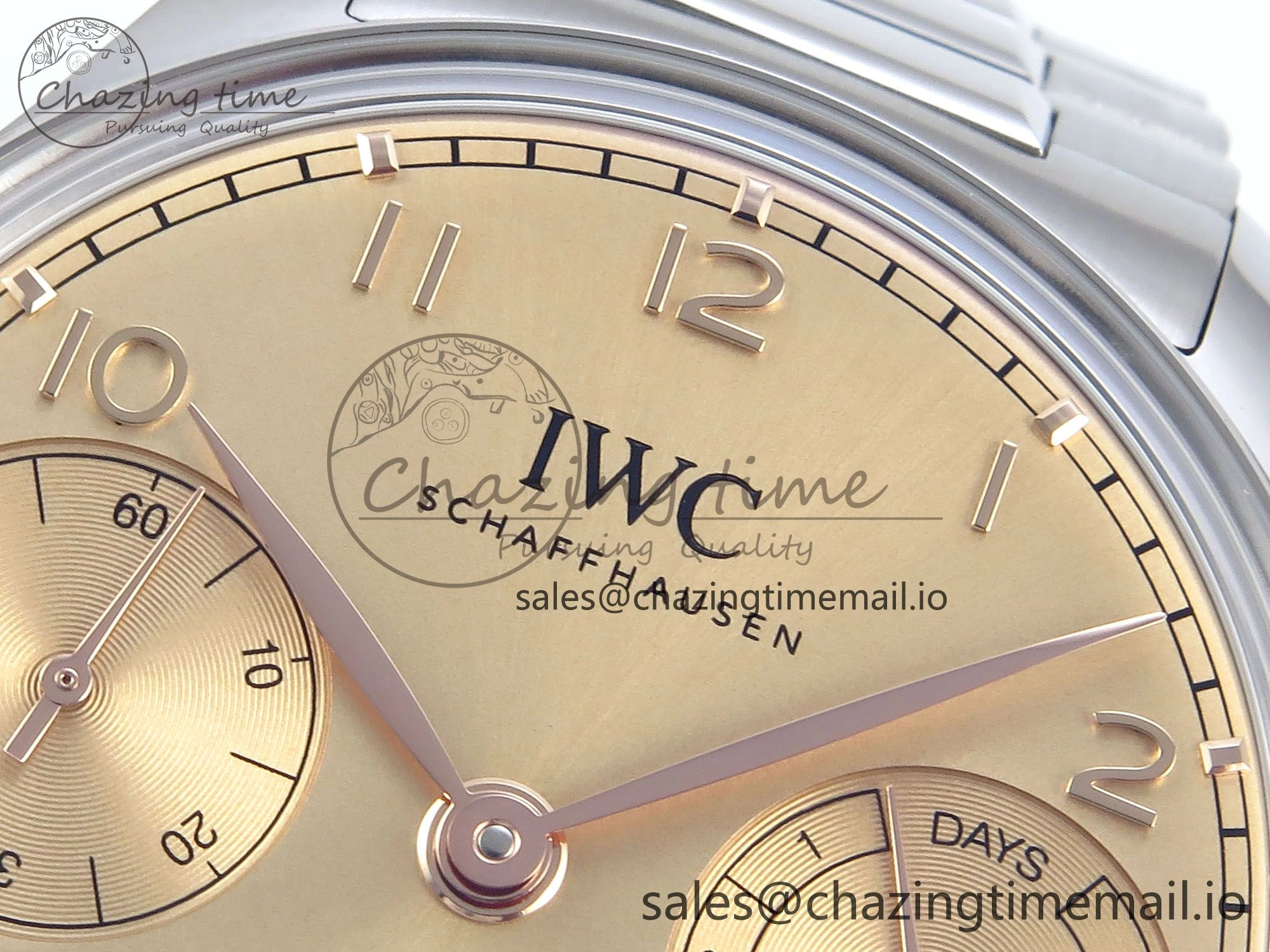 Portugieser Auto IWC0562B APSF 1:1 Best Edition Gold Dial on SS Bracelet A SmartChoice 6996