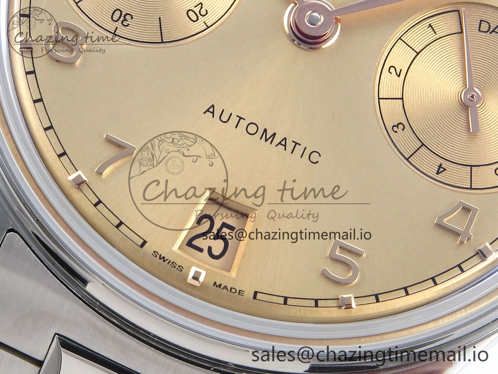 Portugieser Auto IWC0562B APSF 1:1 Best Edition Gold Dial on SS Bracelet A SmartChoice 6996