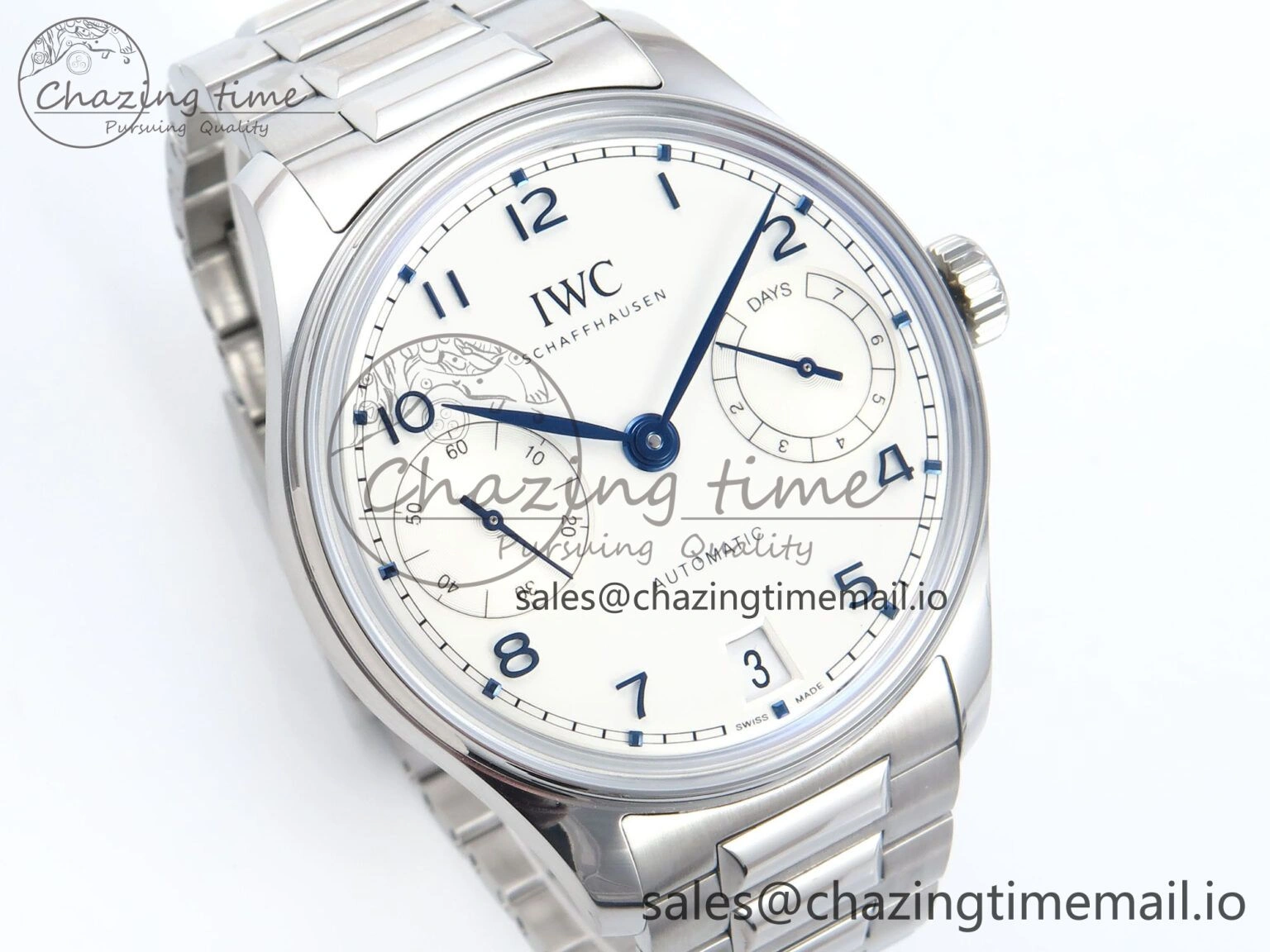 HighPerformance Portugieser Auto IWC0562C APSF 1:1 Best Edition White Blue Dial on SS Bracelet A 6992