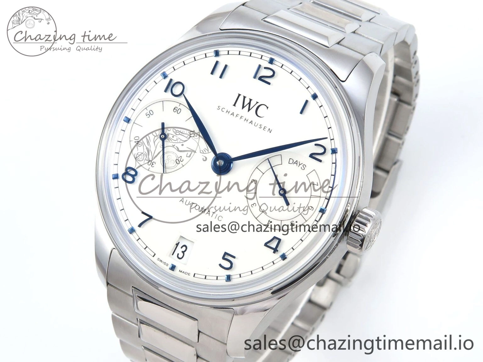 HighPerformance Portugieser Auto IWC0562C APSF 1:1 Best Edition White Blue Dial on SS Bracelet A 6992