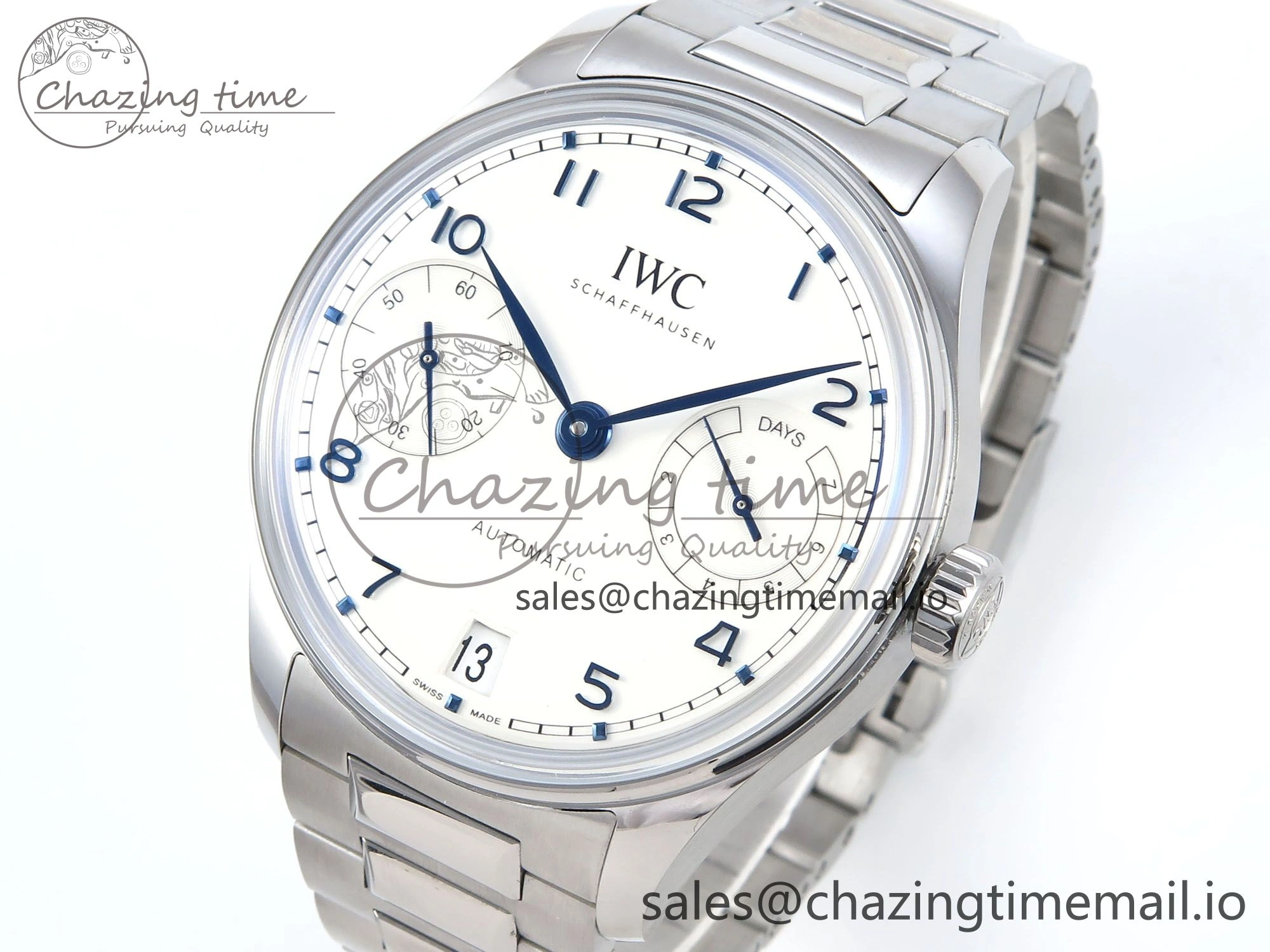 HighPerformance Portugieser Auto IWC0562C APSF 1:1 Best Edition White Blue Dial on SS Bracelet A 6992