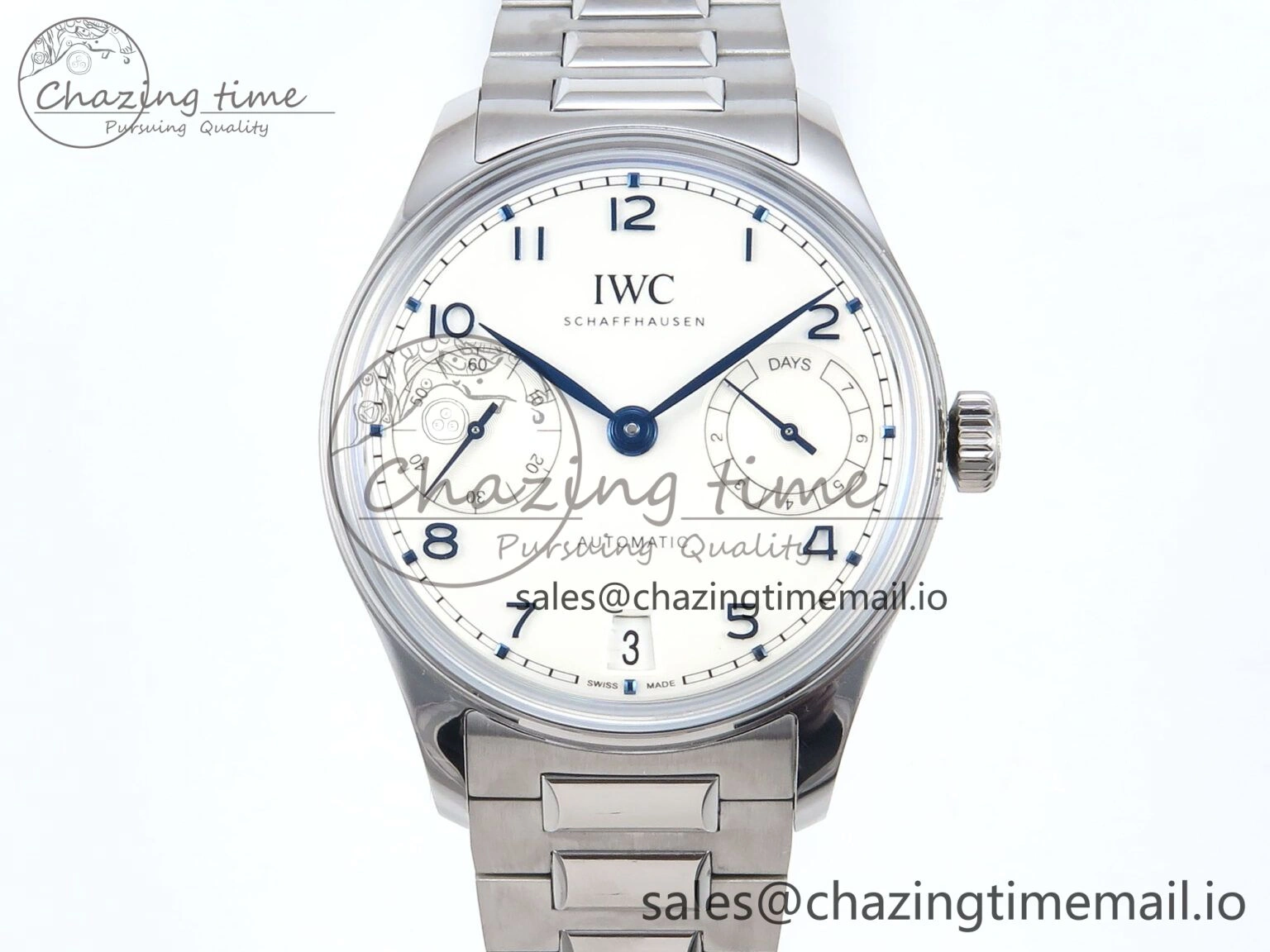HighPerformance Portugieser Auto IWC0562C APSF 1:1 Best Edition White Blue Dial on SS Bracelet A 6992