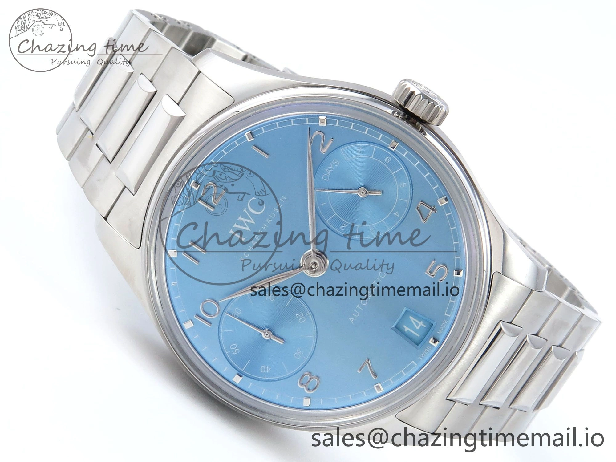 Portugieser Auto IWC0562D APSF 1:1 Best Edition Light Blue Dial on SS Bracelet A Durable 6994