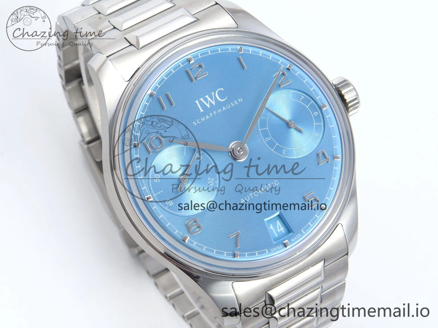 Portugieser Auto IWC0562D APSF 1:1 Best Edition Light Blue Dial on SS Bracelet A Durable 6994