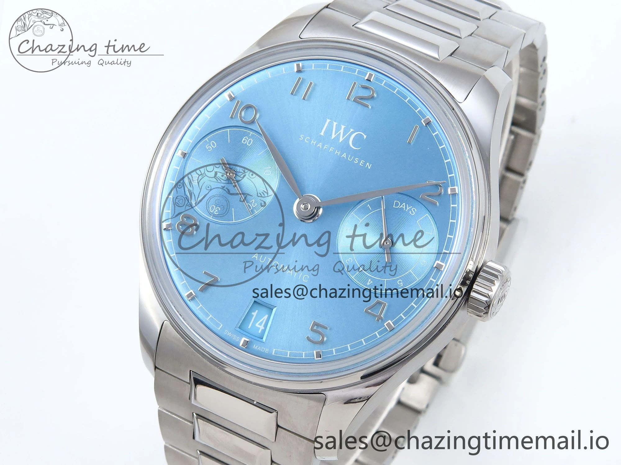 Portugieser Auto IWC0562D APSF 1:1 Best Edition Light Blue Dial on SS Bracelet A Durable 6994