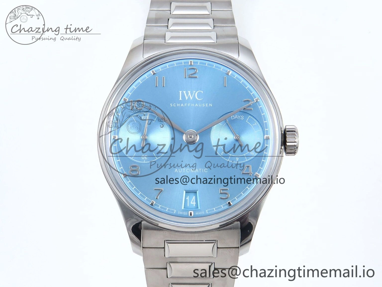 Portugieser Auto IWC0562D APSF 1:1 Best Edition Light Blue Dial on SS Bracelet A Durable 6994