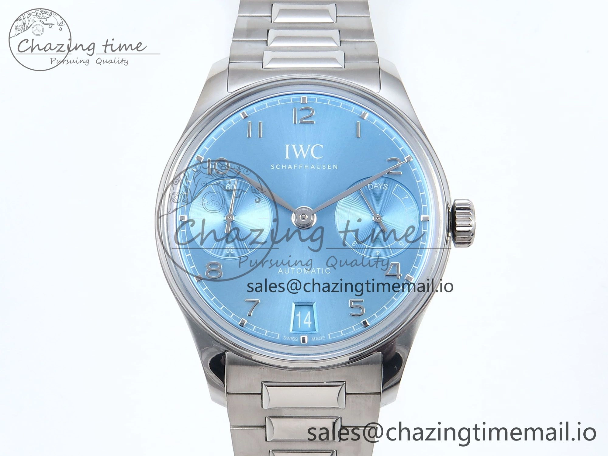 Portugieser Auto IWC0562D APSF 1:1 Best Edition Light Blue Dial on SS Bracelet A Durable 6994