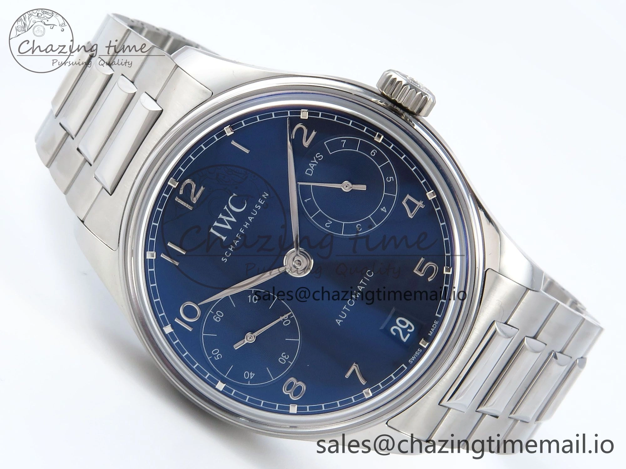 Portugieser Auto IWC0562E APSF 1:1 Best Edition Blue Dial on SS Bracelet A SoftTouch 6997