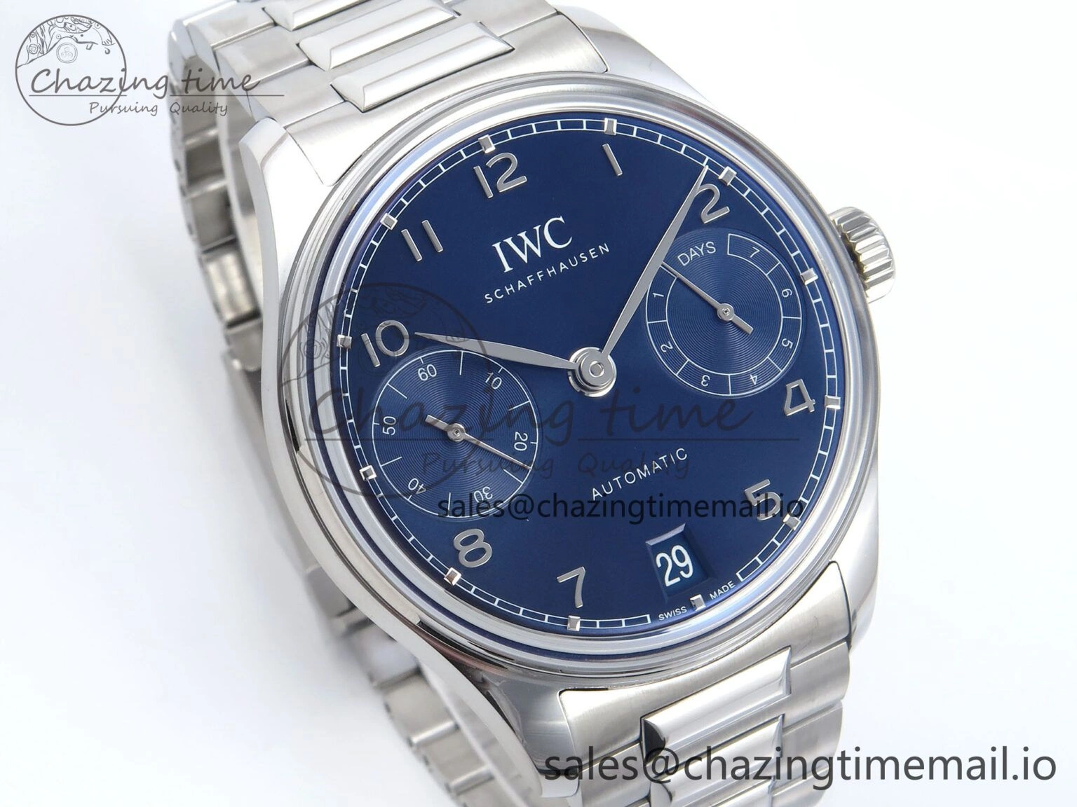 Portugieser Auto IWC0562E APSF 1:1 Best Edition Blue Dial on SS Bracelet A SoftTouch 6997