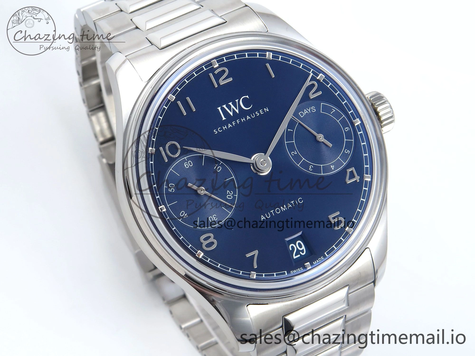 Portugieser Auto IWC0562E APSF 1:1 Best Edition Blue Dial on SS Bracelet A SoftTouch 6997