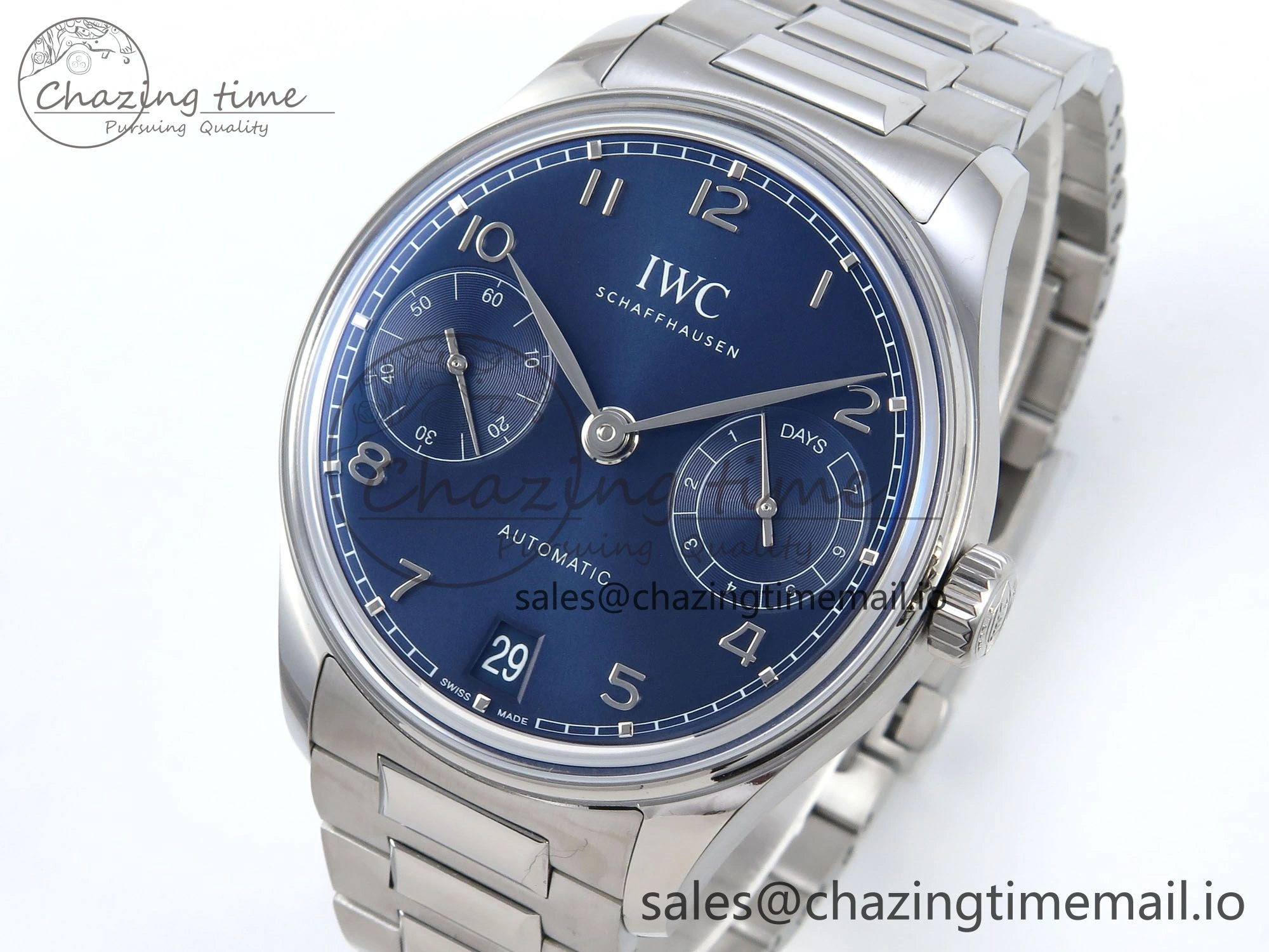 Portugieser Auto IWC0562E APSF 1:1 Best Edition Blue Dial on SS Bracelet A SoftTouch 6997