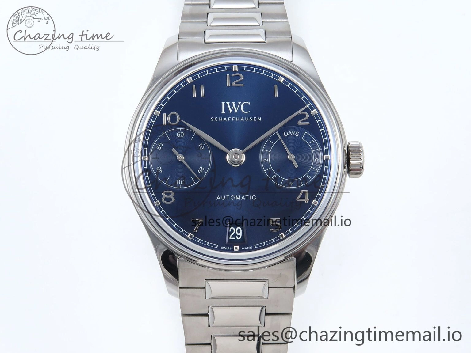 Portugieser Auto IWC0562E APSF 1:1 Best Edition Blue Dial on SS Bracelet A SoftTouch 6997