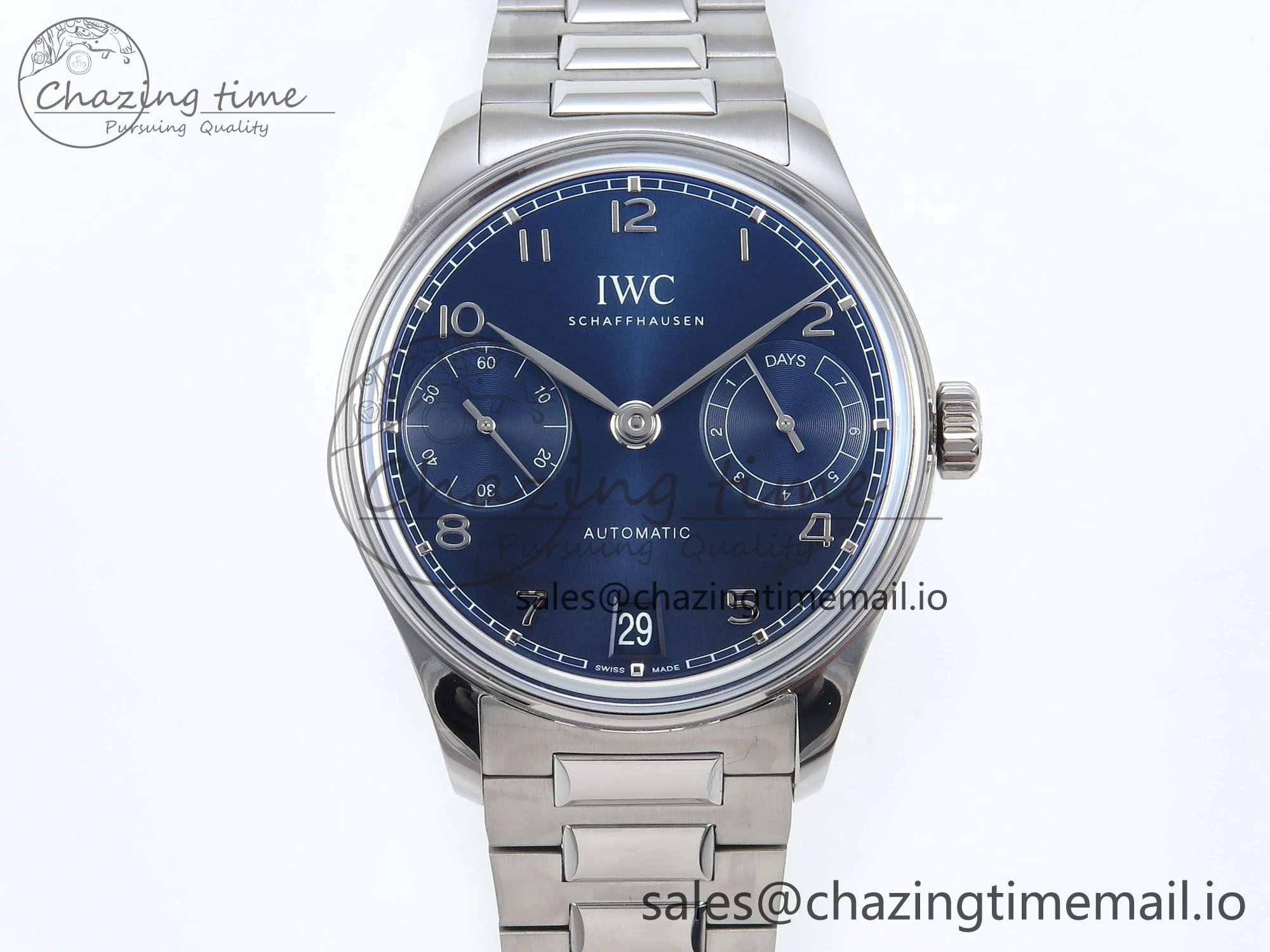 Portugieser Auto IWC0562E APSF 1:1 Best Edition Blue Dial on SS Bracelet A SoftTouch 6997