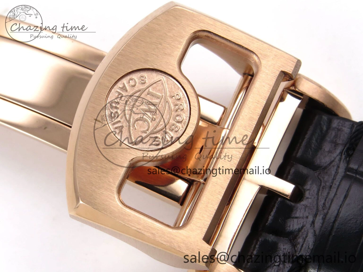 Portugieser Automatic 42mm RG APSF 1:1 Best Edition Black Dial on Black Leather Strap A Supportive 7007