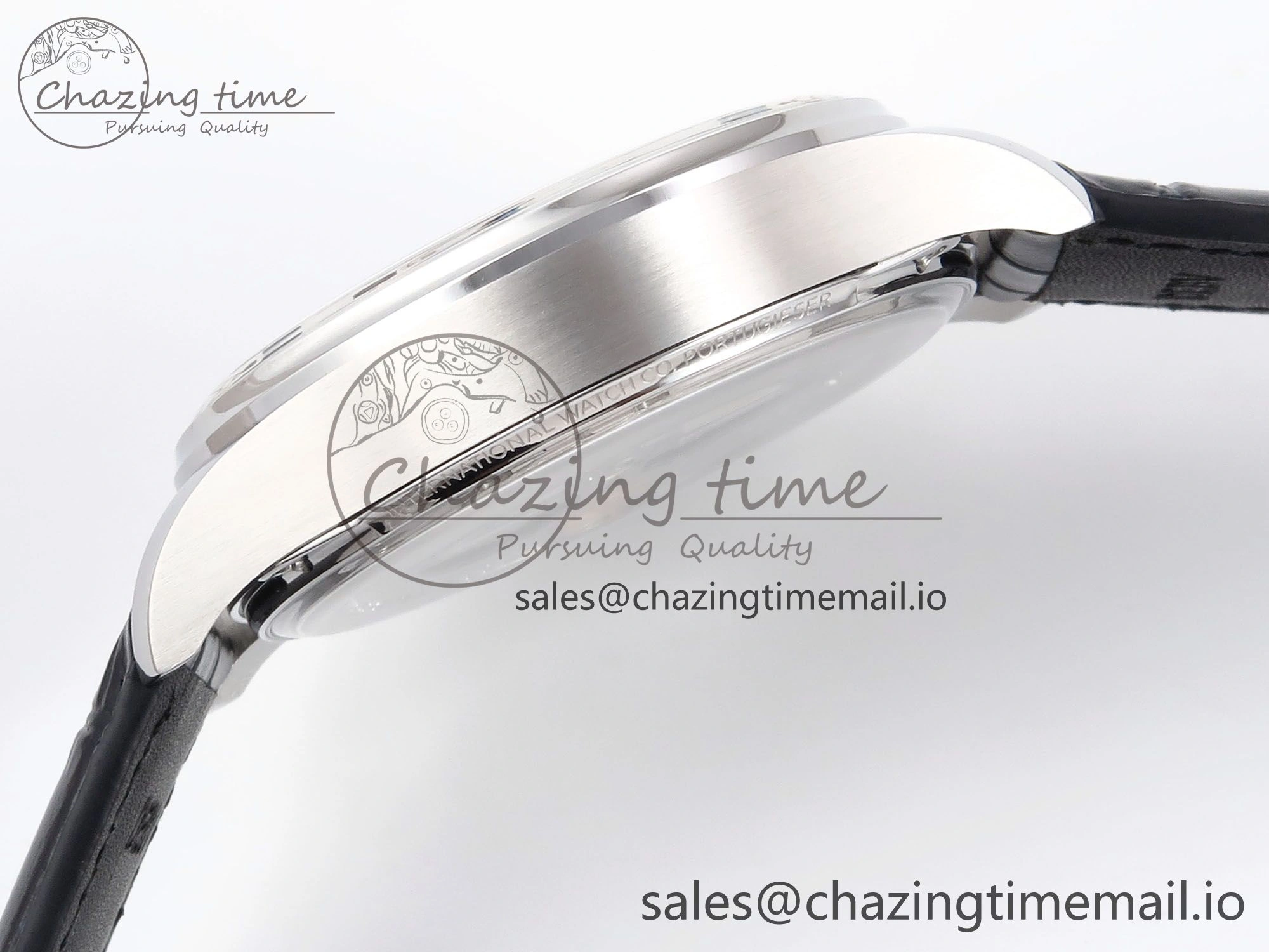 Fashionable Portugieser Automatic 42mm SS APSF 1:1 Best Edition White Dial Blue Marker on Blue Leather Strap A 7009