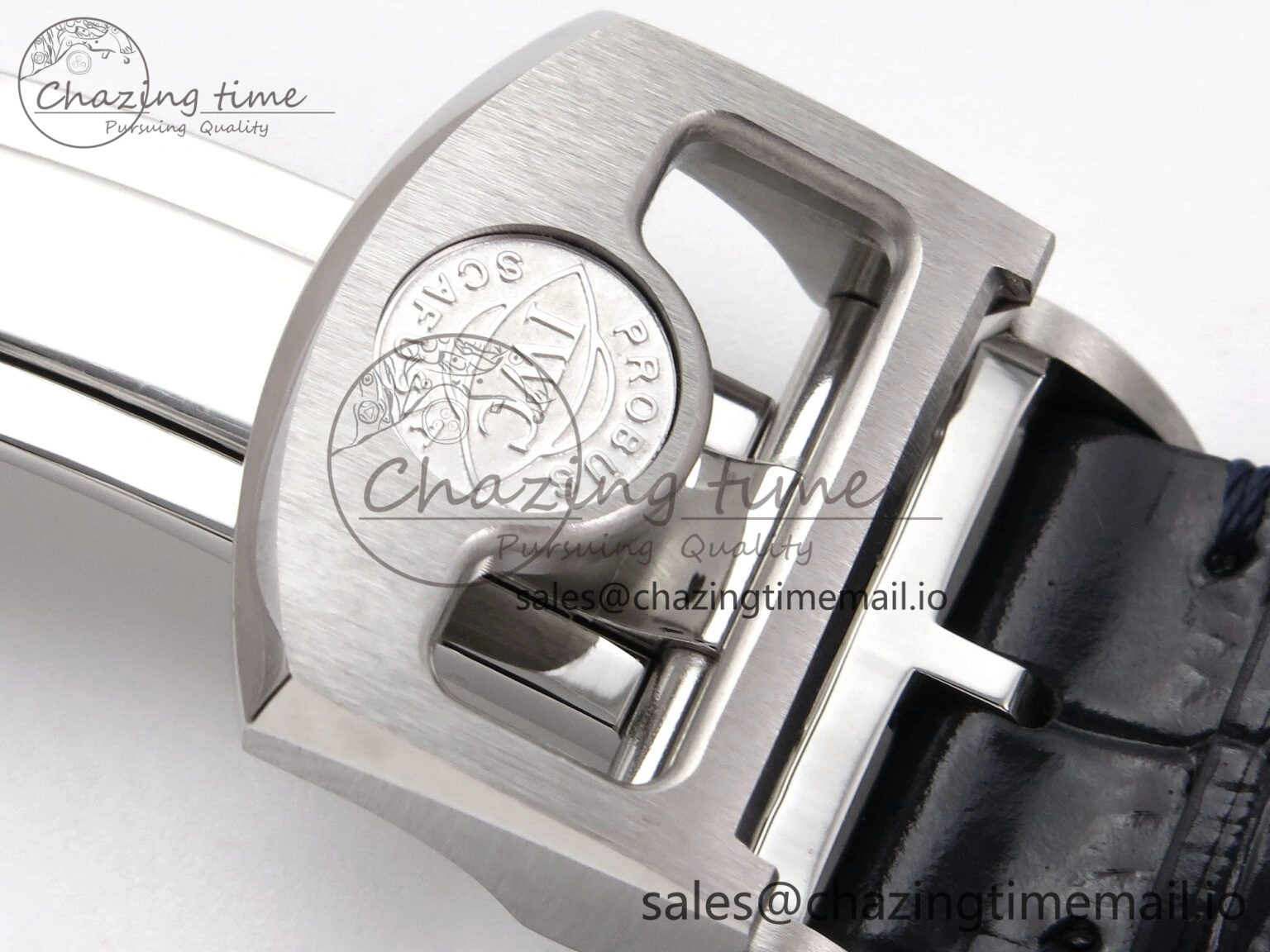 Fashionable Portugieser Automatic 42mm SS APSF 1:1 Best Edition White Dial Blue Marker on Blue Leather Strap A 7009