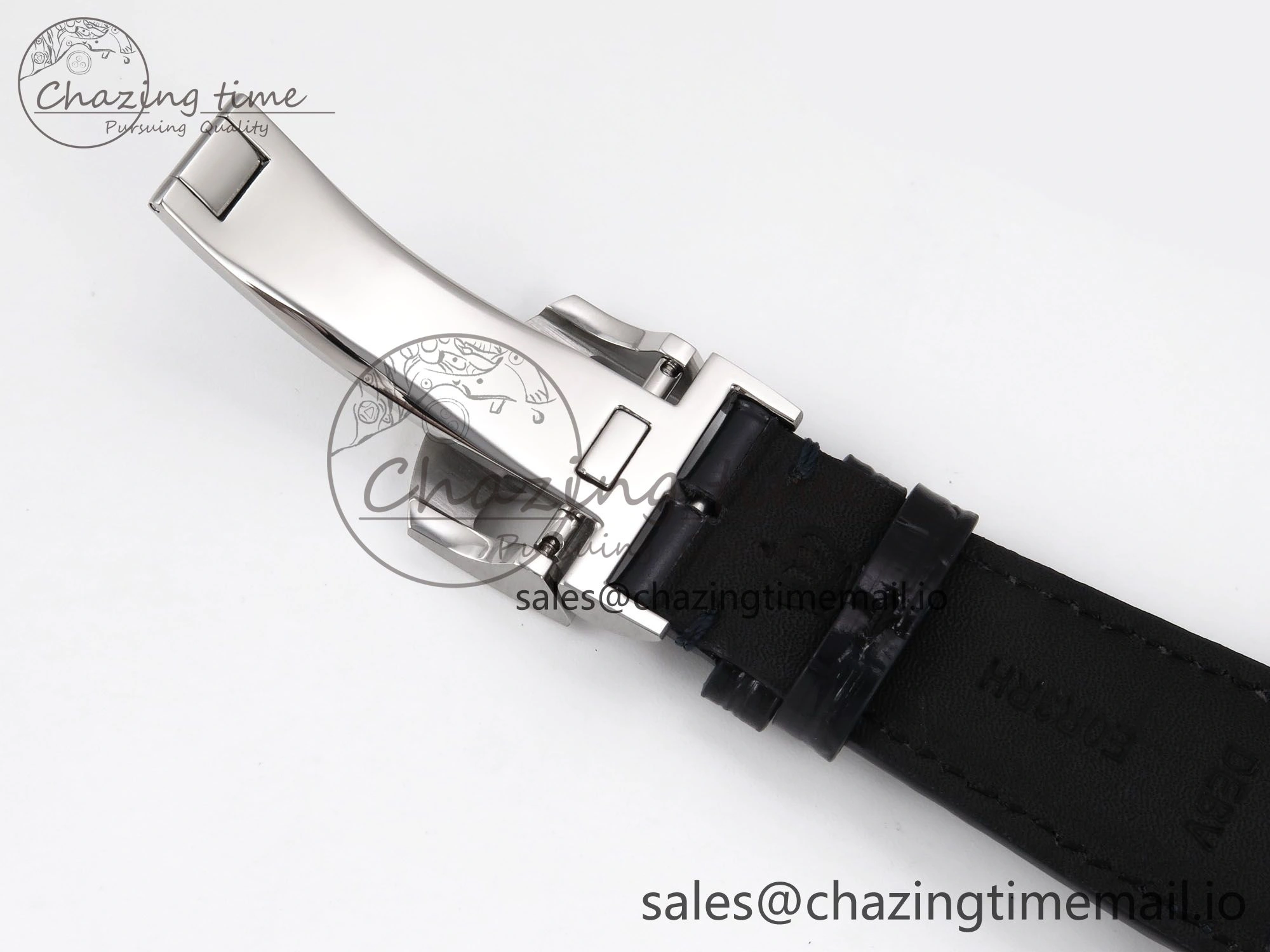 Fashionable Portugieser Automatic 42mm SS APSF 1:1 Best Edition White Dial Blue Marker on Blue Leather Strap A 7009