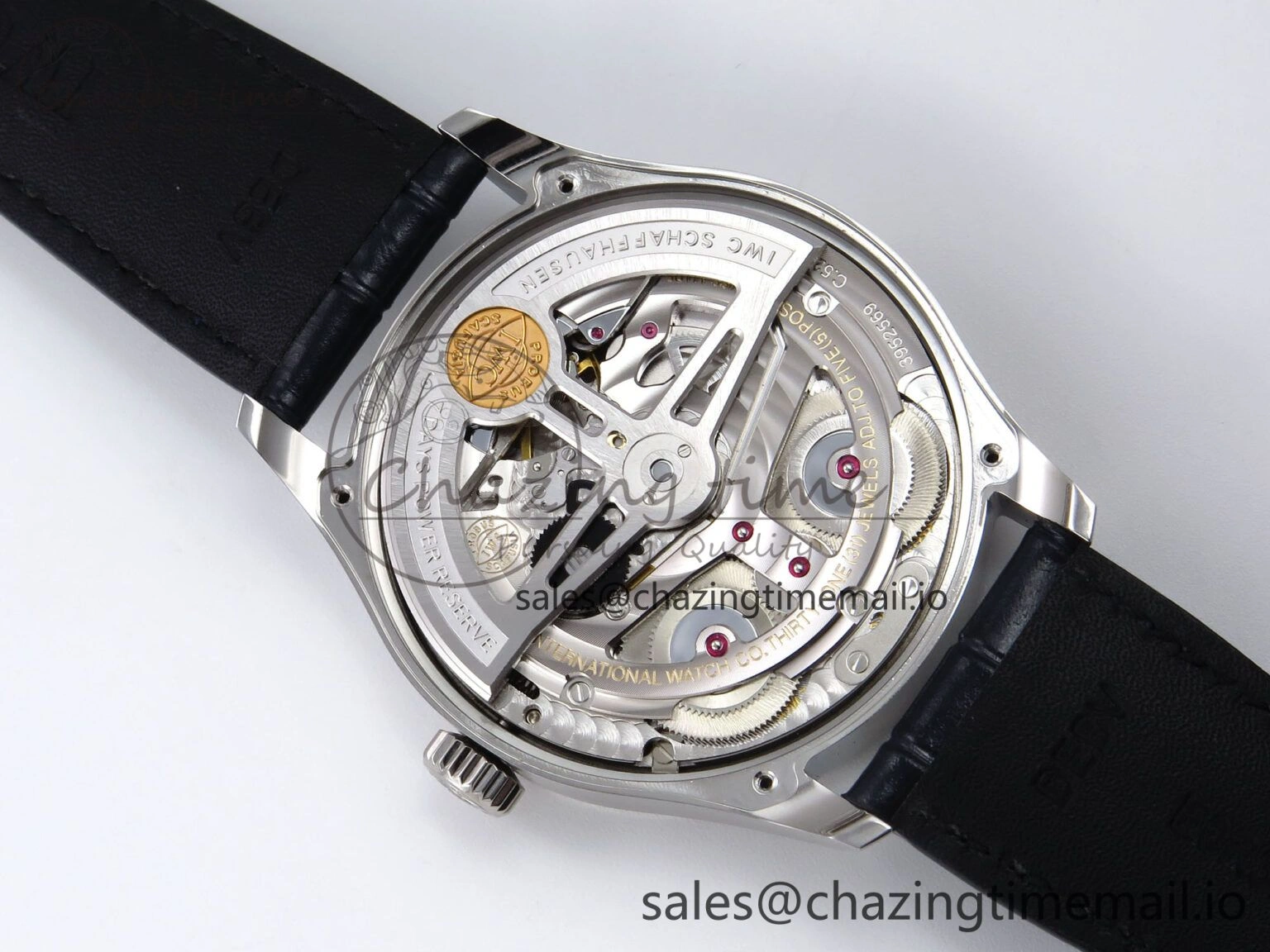 Fashionable Portugieser Automatic 42mm SS APSF 1:1 Best Edition White Dial Blue Marker on Blue Leather Strap A 7009