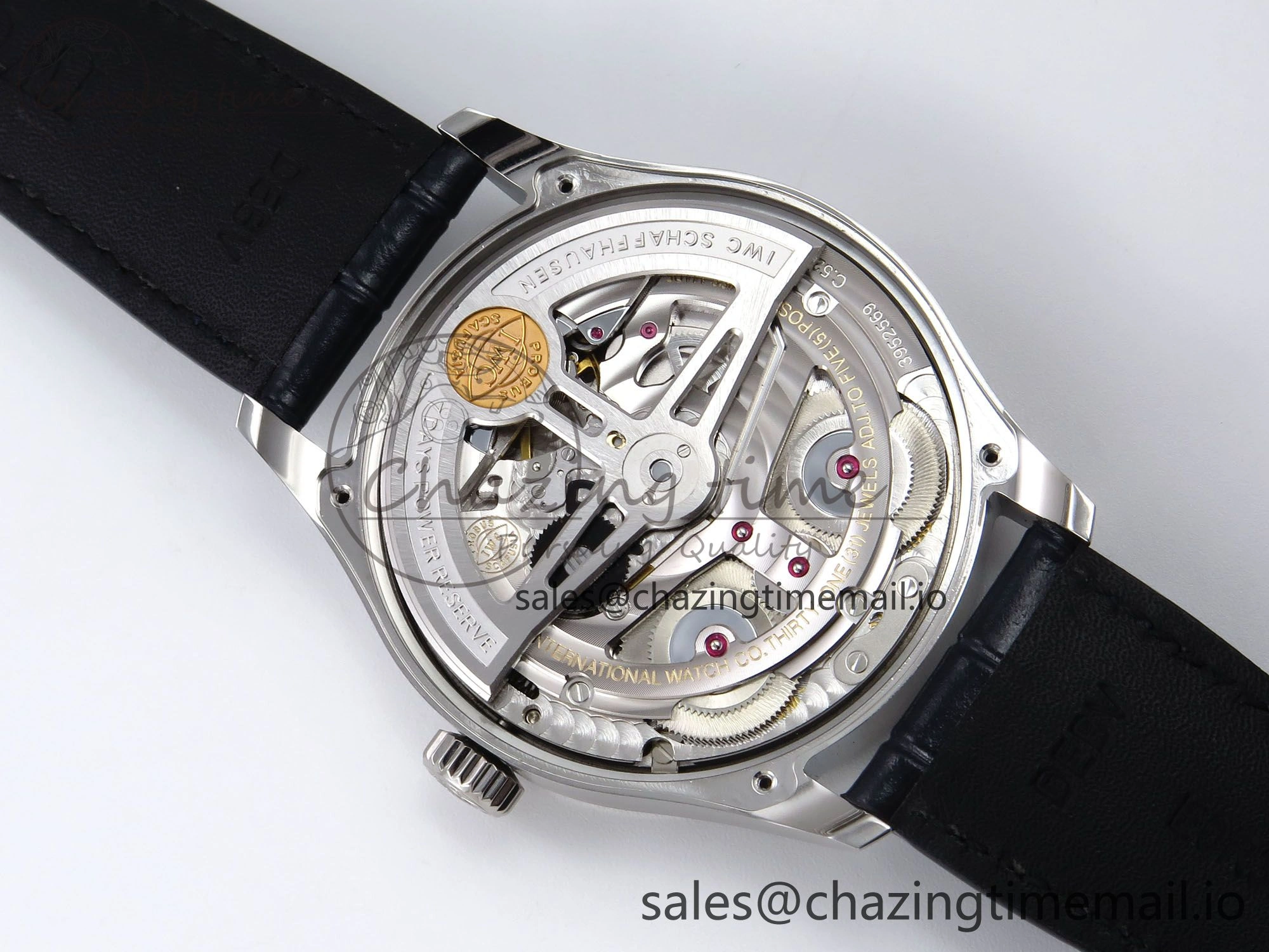 Fashionable Portugieser Automatic 42mm SS APSF 1:1 Best Edition White Dial Blue Marker on Blue Leather Strap A 7009