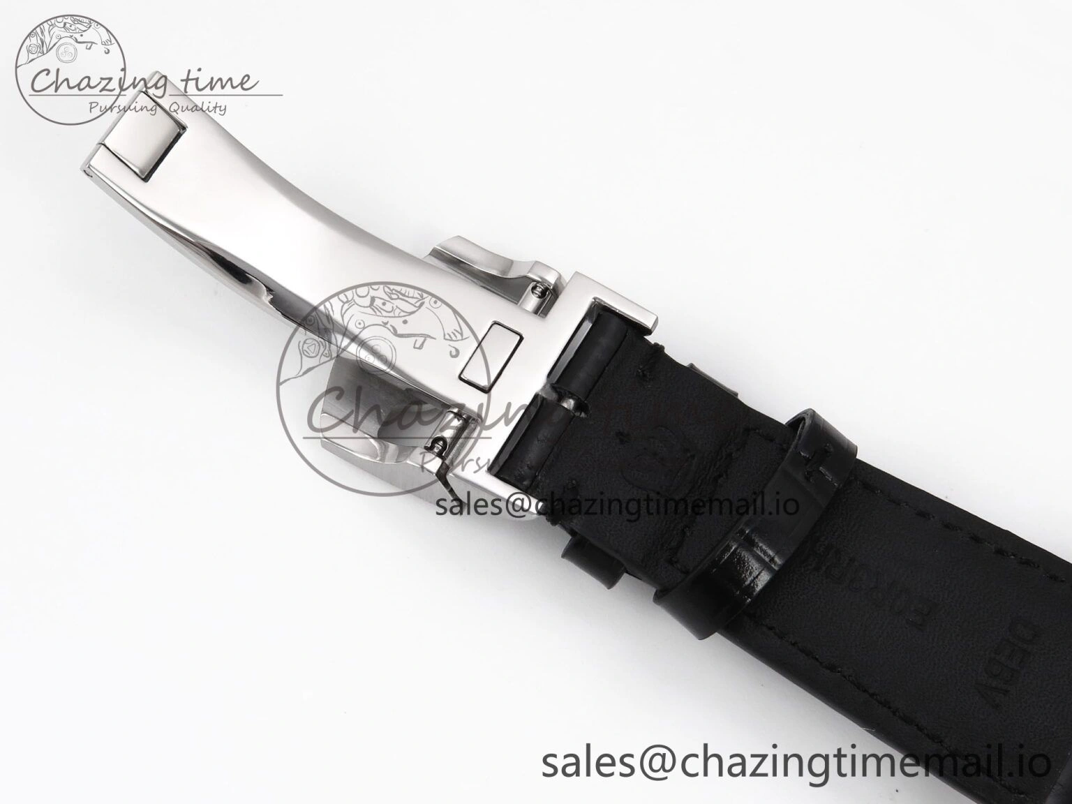Portugieser Automatic 42mm SS APSF 1:1 Best Edition White RG Dial on Black Leather Strap A Flexible 7010