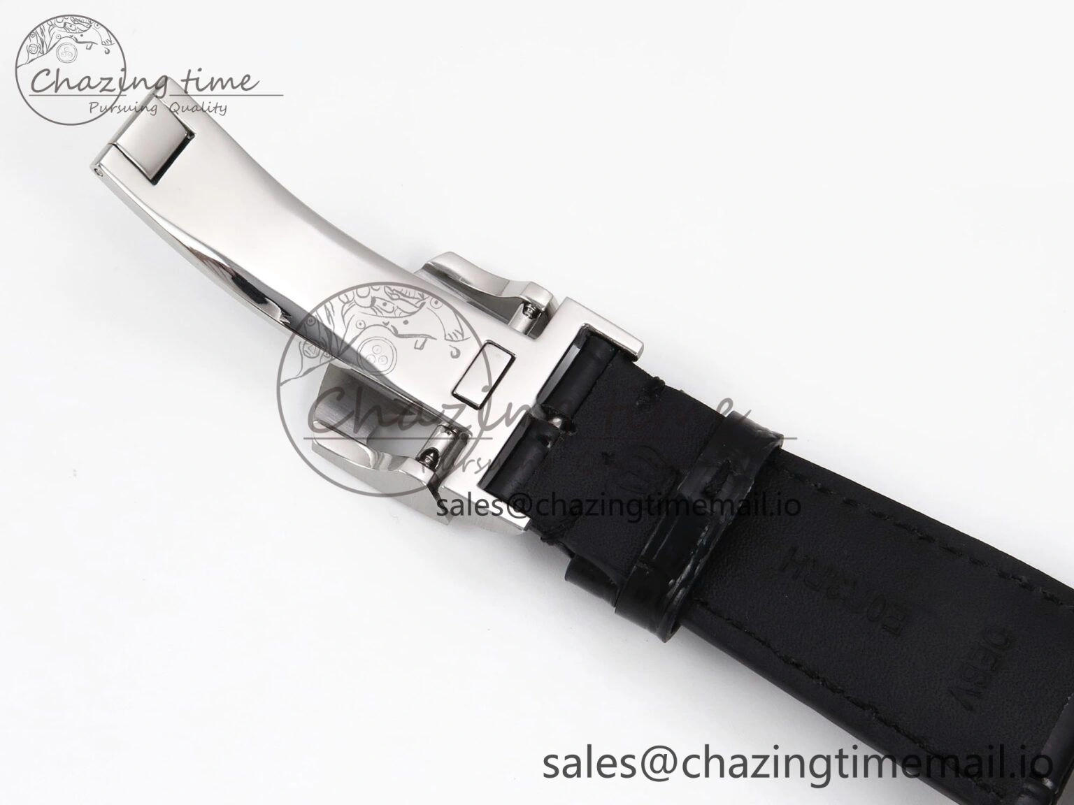 Portugieser Automatic SS IW501704 APSF 1:1 Best Edition Blue Dial on Black Leather Strap A Breathable 7008