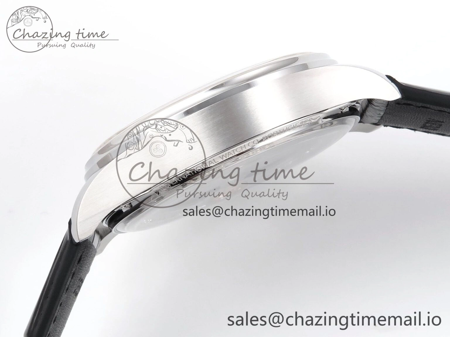 Durable Portugieser Automatic SS IW501705 APSF 1:1 Best Edition RG Dial on Black Leather Strap A 7011