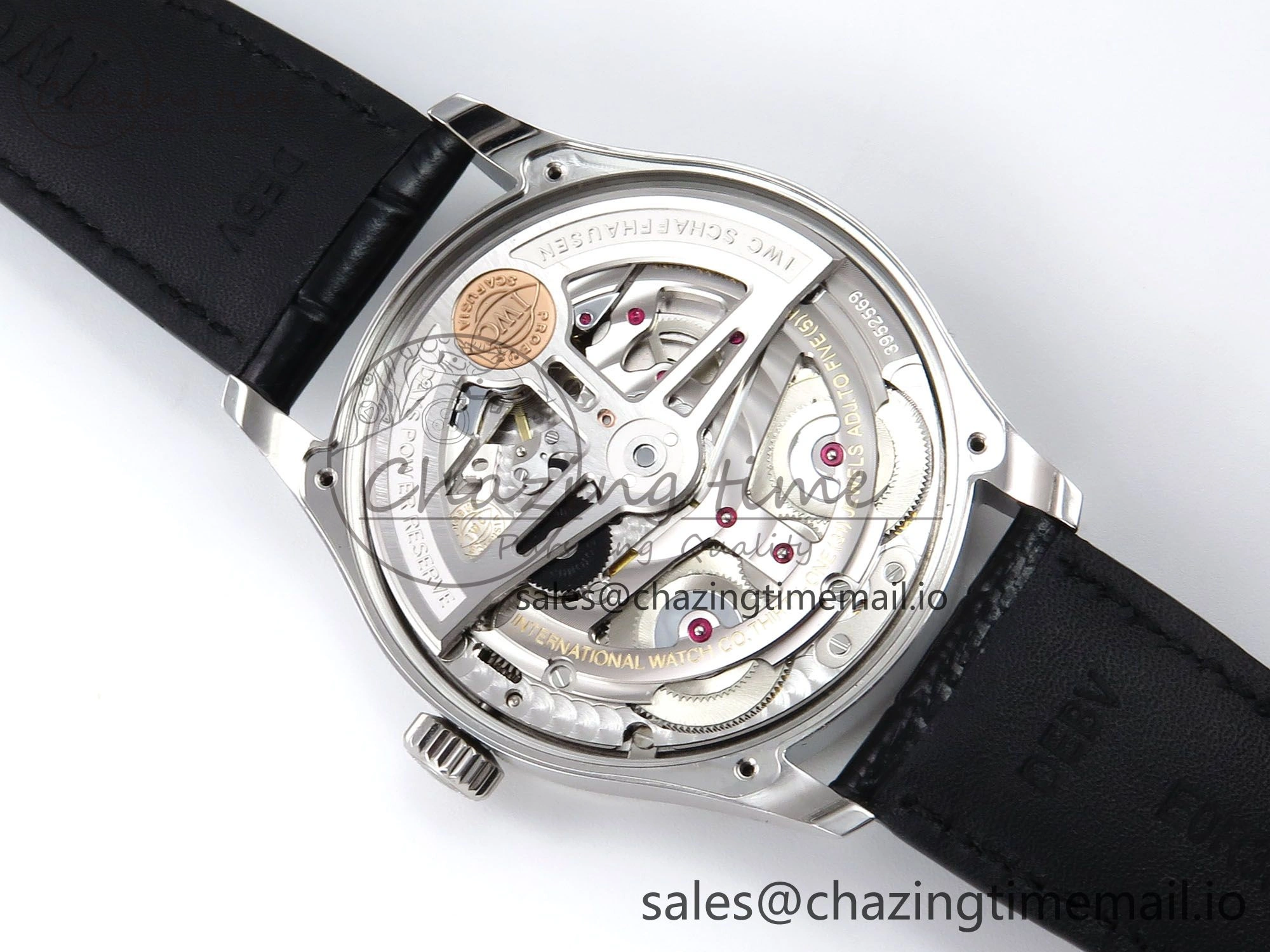 Durable Portugieser Automatic SS IW501705 APSF 1:1 Best Edition RG Dial on Black Leather Strap A 7011