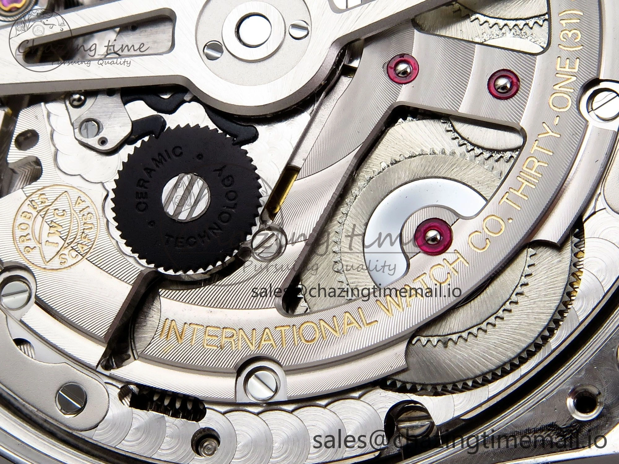 Durable Portugieser Automatic SS IW501705 APSF 1:1 Best Edition RG Dial on Black Leather Strap A 7011