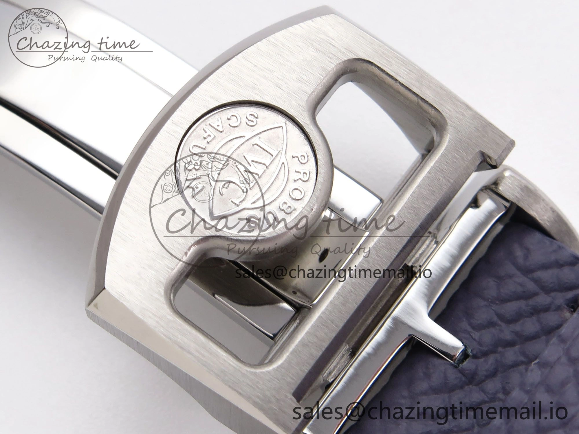 Portugieser Automatic SS IW501708 APSF 1:1 Best Edition Light Blue Dial on Gray Leather Strap A Versatile 7012