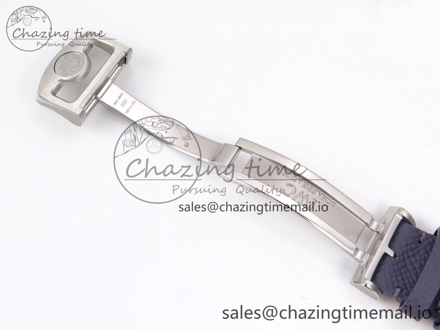 Portugieser Automatic SS IW501708 APSF 1:1 Best Edition Light Blue Dial on Gray Leather Strap A Versatile 7012