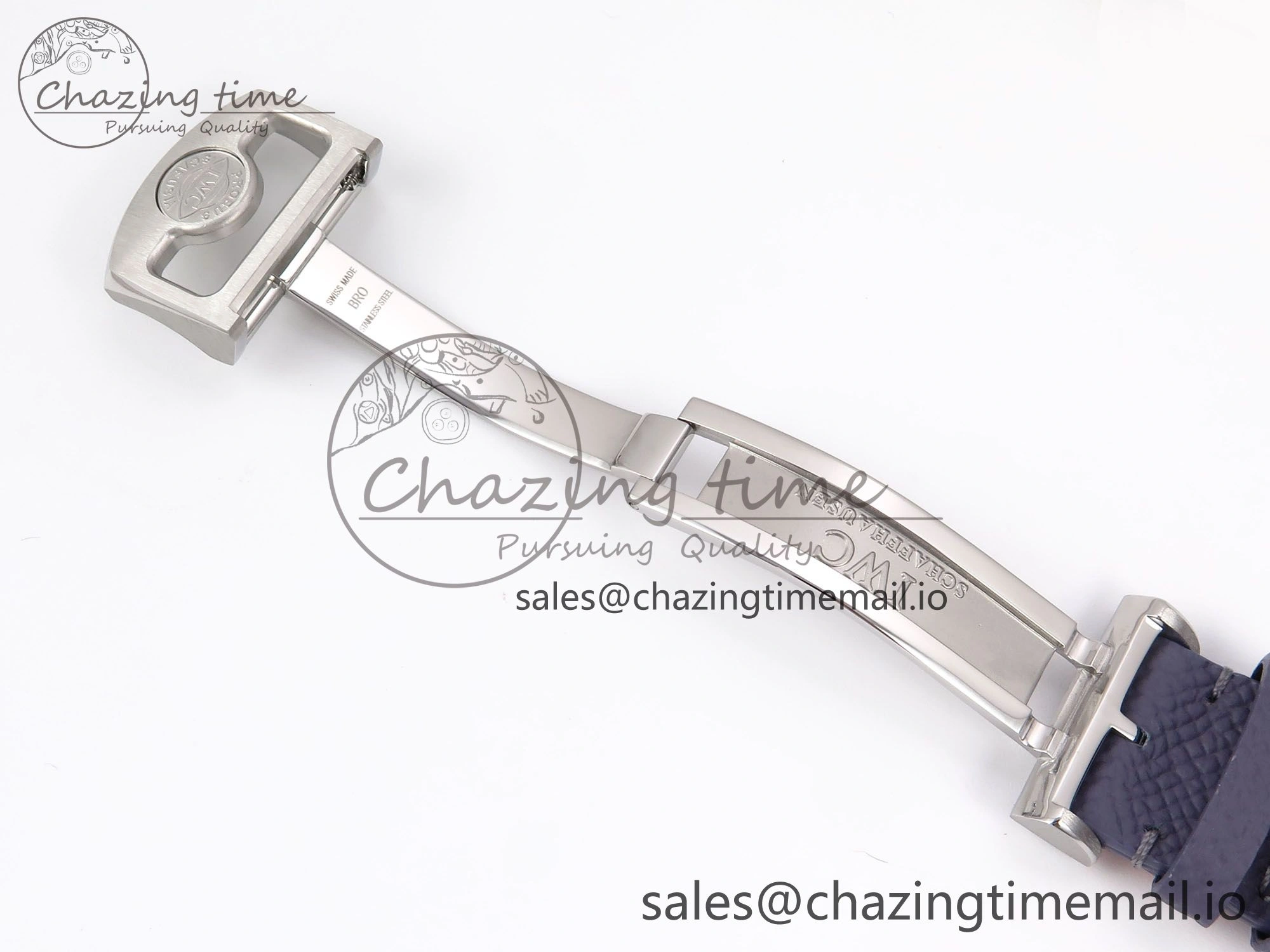 Portugieser Automatic SS IW501708 APSF 1:1 Best Edition Light Blue Dial on Gray Leather Strap A Versatile 7012
