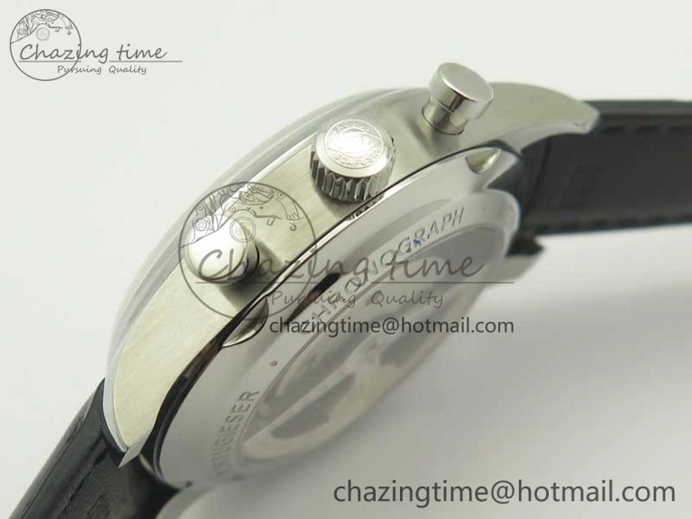 Cozy Portugieser Chrono  42 IW390302 ZF 1:1 Best Edition White Dial Blue Markers on Black Leather Strap A 7185