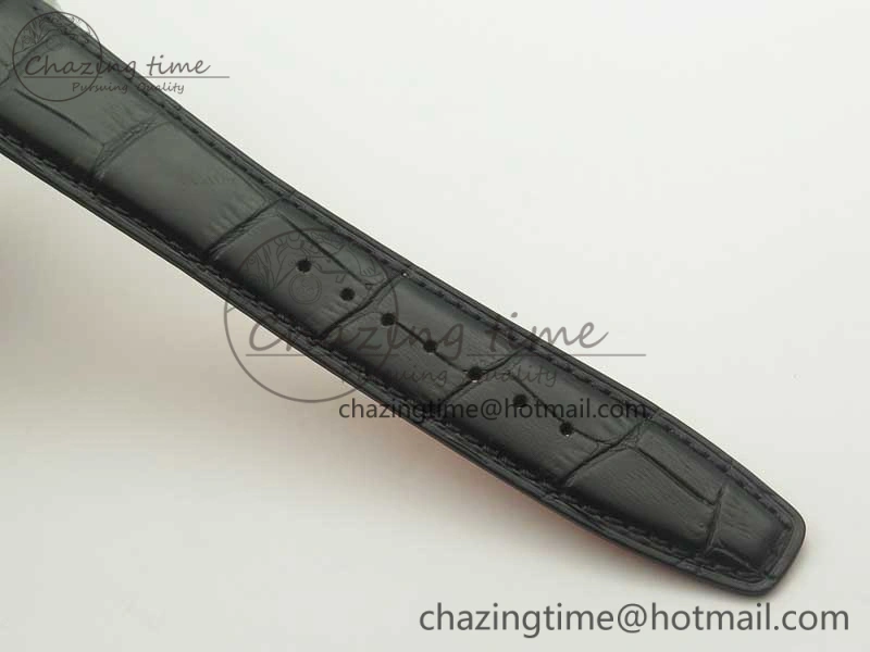 Durable Portugieser Chrono  42 IW390403 ZF 1:1 Best Edition White Dial Blue Hand on Black Leather Strap A 7190