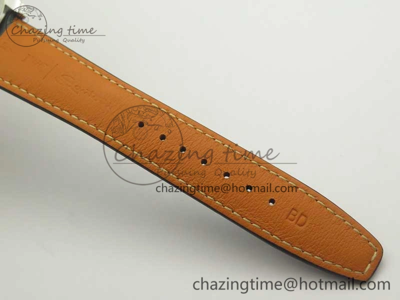Durable Portugieser Chrono  42 IW390403 ZF 1:1 Best Edition White Dial Blue Hand on Black Leather Strap A 7190