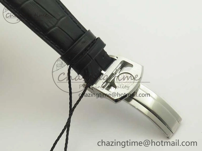 Durable Portugieser Chrono  42 IW390403 ZF 1:1 Best Edition White Dial Blue Hand on Black Leather Strap A 7190