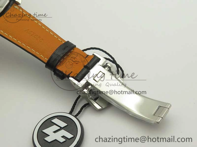 Durable Portugieser Chrono  42 IW390403 ZF 1:1 Best Edition White Dial Blue Hand on Black Leather Strap A 7190
