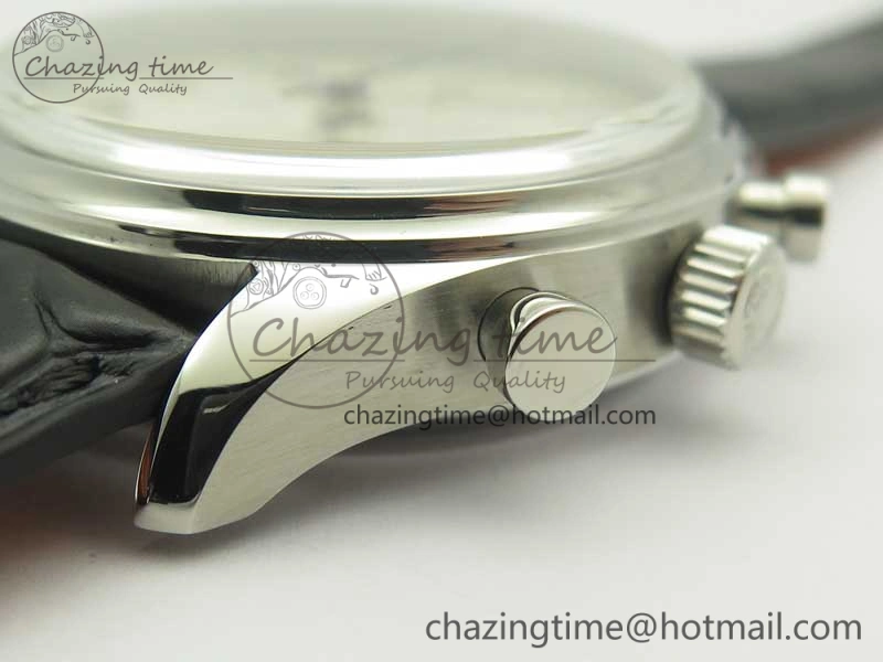 Durable Portugieser Chrono  42 IW390403 ZF 1:1 Best Edition White Dial Blue Hand on Black Leather Strap A 7190