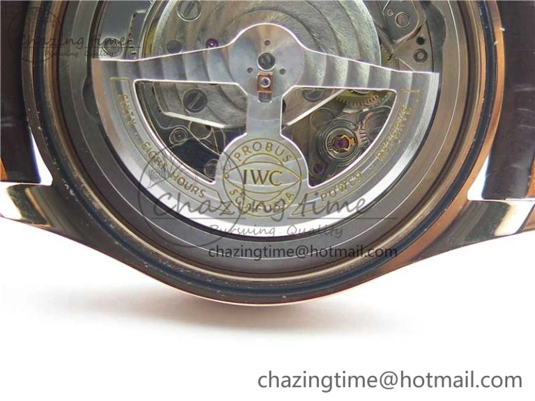 Portugieser Chrono  42 IW390406 RG ZF 1:1 Best Edition Blue Dial on Brown Leather Strap A StreetReady 7129