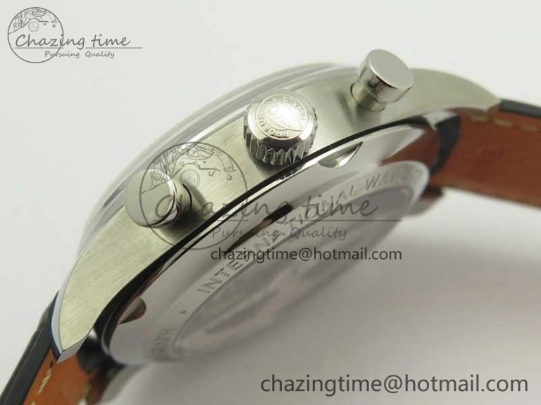 Portugieser Chrono  42 IW390406 ZF 1:1 Best Edition Blue Dial on Black Leather Strap A QuickDry 7189