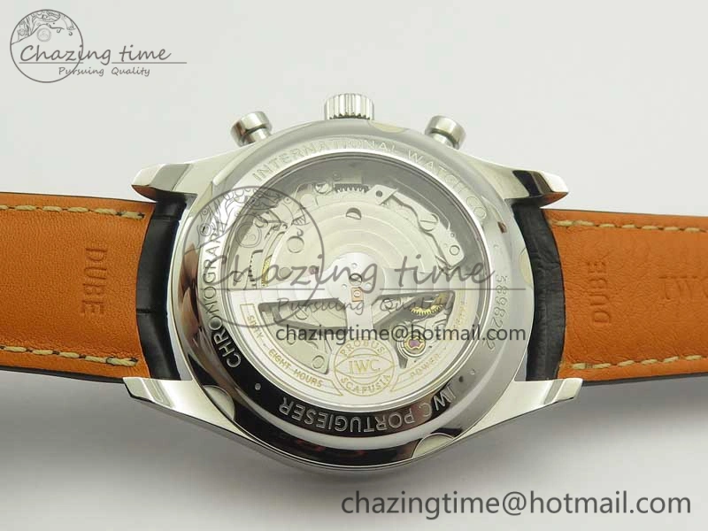 Portugieser Chrono  42 IW390406 ZF 1:1 Best Edition Blue Dial on Black Leather Strap A QuickDry 7189