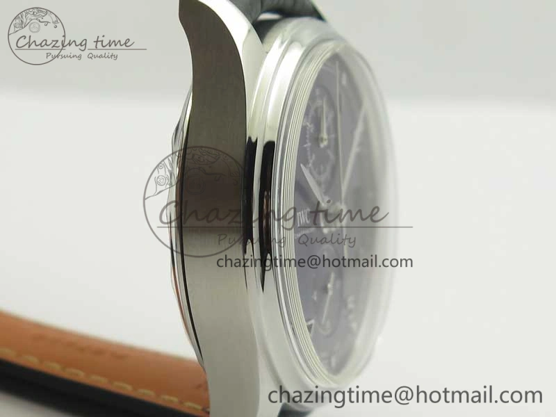 Portugieser Chrono  42 IW390406 ZF 1:1 Best Edition Blue Dial on Black Leather Strap A QuickDry 7189