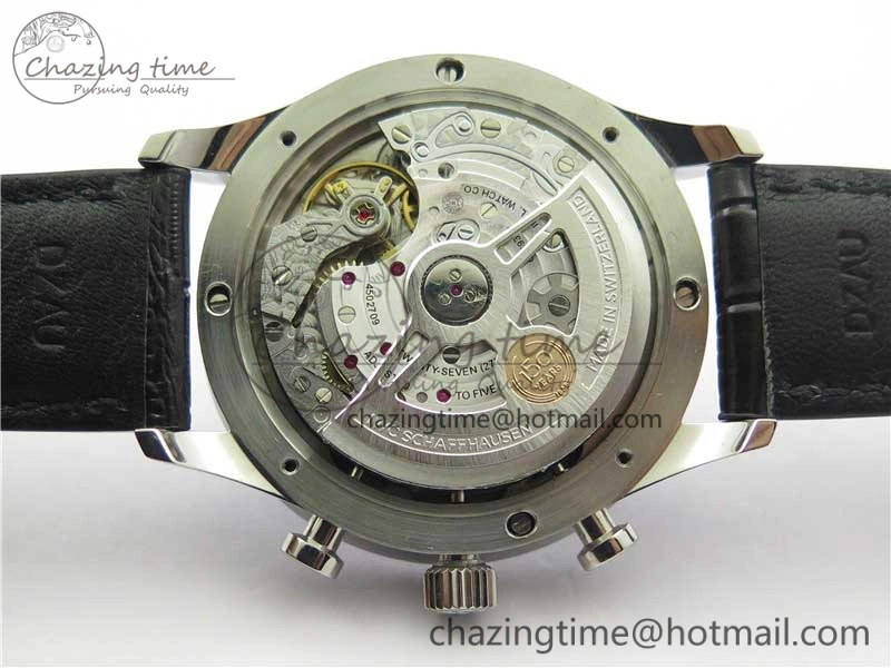 EasyCare Portugieser Chronograph Edition 150 Years IW371601 ZF 1:1 Best Edition Blue Dial on Black Leather Strap A7750 (Slim Movement) 7137