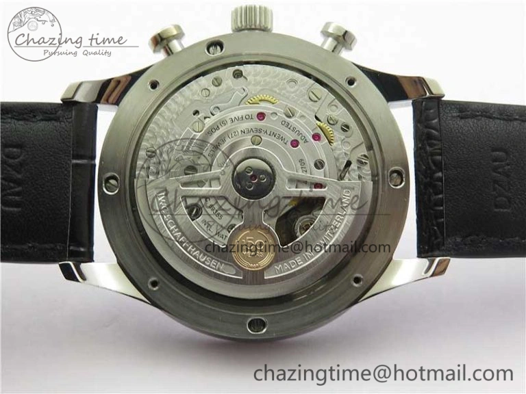ZeroBulk Portugieser Chronograph Edition “150 Years” IW371602 ZF 1:1 Best Edition White Dial on Black Leather Strap A7750 (Slim Movement) 7120