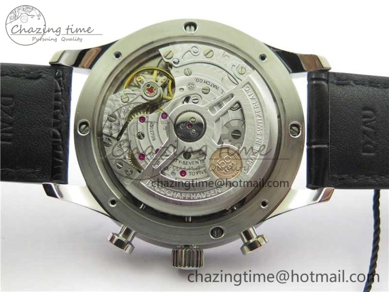 ZeroBulk Portugieser Chronograph Edition “150 Years” IW371602 ZF 1:1 Best Edition White Dial on Black Leather Strap A7750 (Slim Movement) 7120