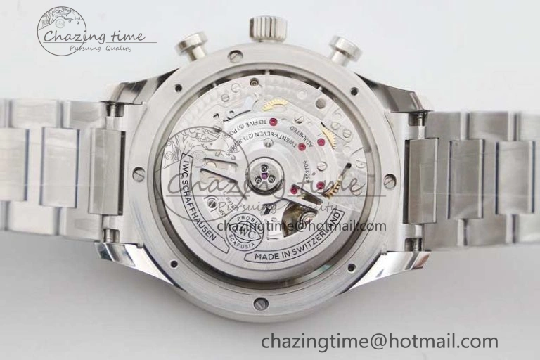 Portugieser Chronograph IW371615 ZF Best Edition Green Dial on SS Bracelet A7750 (Slim Movement) ZeroBulk 7038
