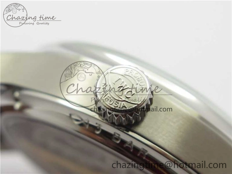 FlexibleFit Portugieser Perpetual Calendar IW503301 V9F 1:1 Best Edition Silver Dial on Black Leather Strap A 7116
