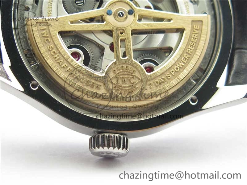 FlexibleFit Portugieser Perpetual Calendar IW503301 V9F 1:1 Best Edition Silver Dial on Black Leather Strap A 7116