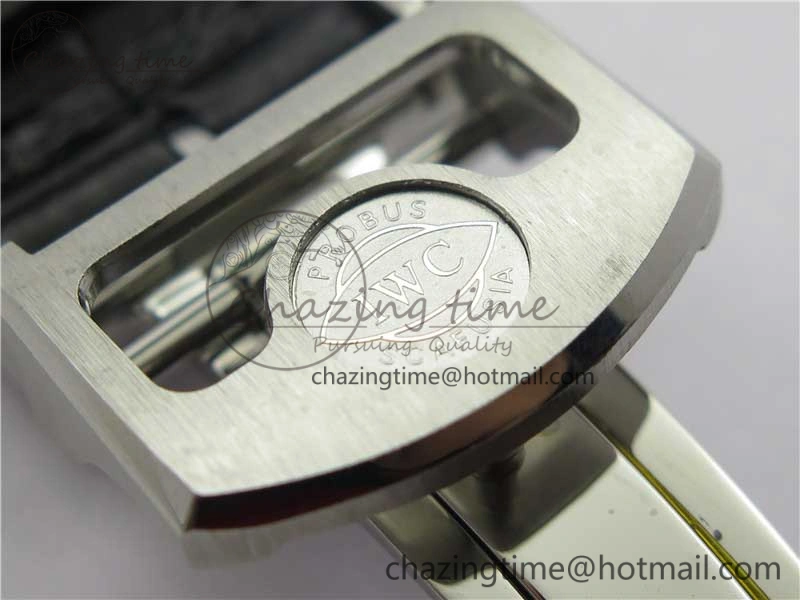 FlexibleFit Portugieser Perpetual Calendar IW503301 V9F 1:1 Best Edition Silver Dial on Black Leather Strap A 7116