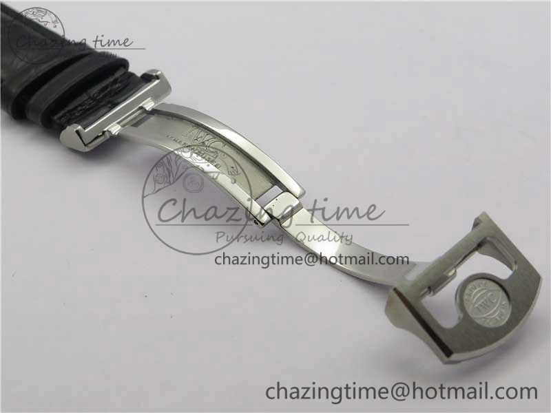 FlexibleFit Portugieser Perpetual Calendar IW503301 V9F 1:1 Best Edition Silver Dial on Black Leather Strap A 7116