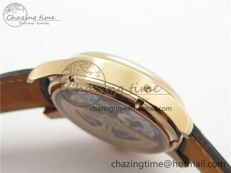 Portugieser Perpetual Calendar IW503302 RG V9F 1:1 Best Edition Gray Dial on Black Leather Strap A Supportive 7096